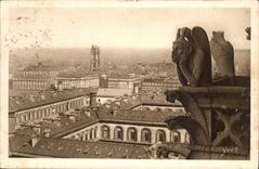 Paris CPA Panoramic View taken of Tours of Our Lady
