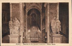 Italy Italia Roma CPA Basilica di S Goivan Laterano Scala Santa