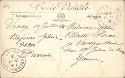 Vichy CPA a corner of the shady walk