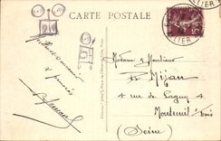 Vichy CPA Palate of the Sources and Pergolas of the park