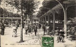 Vichy CPA a corner of the park and the shopping mall