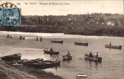 Vichy CPA Boats of sin on Allier