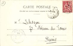 Menton CPA Vue de la frontiere