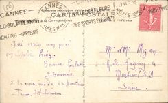 Menton CPA Le Restaurant des Rochers rouges l'hotel Miramar et les rochers rouges