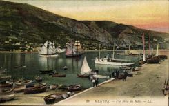 Menton CPA Vue prise du Mole