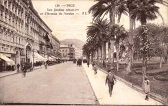 Nice CPA the gardens Albert 1st and the avenue of Verdun