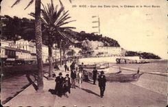 Nice CPA Quay of the United States the castle and the Boron Mount