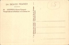 Lourdes CPA View on the basilica and the strong castle