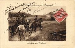 CPA Militaria Hussards Raised of high-speed motorboat