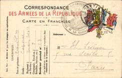 Chart Correspondence of the armies Leveque Paris