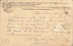 Chart Correspondence of the armies Passilly Pierre Church by Cherbourg