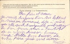 Chart of Correspondence of the armies Chatel 28 rue Lontiez has Paris 9th company