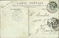 CPA Kostum-Folklore-Frisur von Touraine (Tours)