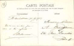 drill of Fontainebleau CPA Cross of the martyrdom and panorame