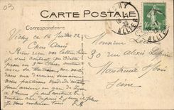 Vichy CPA a corner of the shady walk