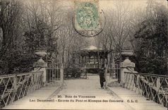 Wood of Vincennes CPA Entrance of the bridge and kiosk in the concerts
