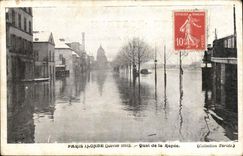 Paris floods CPA Quai of Rapee January 1910