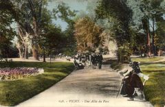 Vichy CPA an alley of the park