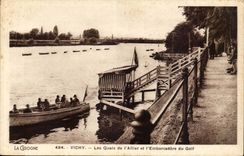 Vichy CPA quays of Allier and the landing stage of the golf