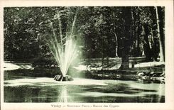 Vichy CPA New parks Basin of the swans