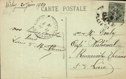 Interior Vichy CPA of the casino the room of the plays