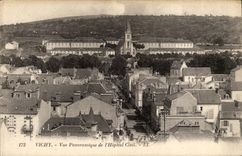 Vichy CPA Panoramic View of the civil hospital