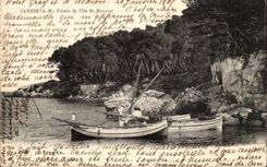 Cannes CPA Points island St Honorat