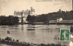 Pierrefonds CPA le chateau Vue prise de la gare