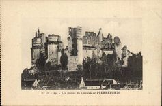 Chateau de Pierrefonds CPA Les ruines