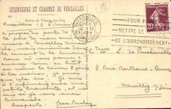 Versailles CPA Entrance of Trianon under wood