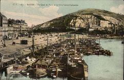 Rouen CPA the quay of Paris and Cote Sainte Catherine