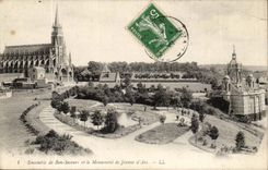 CPA Together of Good Help and the monument of Jeanne of arc