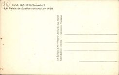 Rouen MODERN CARD the law courts builds in 1499