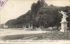 Saint Germain in Round Bush hammer CPA point of the terrace Rosarium