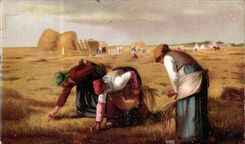 CPA Painting the glaneuses ones