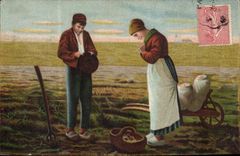 Peasant CPA Painting