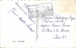 CPA a ND thought of Lourdes