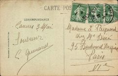 Cannes CPA Palm tree of the town hall and the Mount Knight