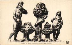 Saint Bertrand de Comminges CPA Adam and Eve after the sin