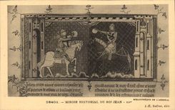 Paris - 4 - La Bibliotheque de l'Arsenal oir Historial du Roi Jean - CPA 