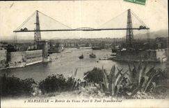 Marseilles CPA Entrance of the old port and transporter bridge