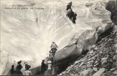 Chamonix CPA Ascension du glacier des Bossons (alpinisme)