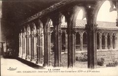 Interior Charlieu CPA of the cloister of Cordeliers