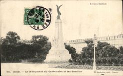 Nice CPA the monument of the centenary and gardens