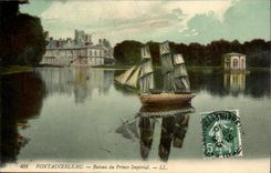 Fontainebleau CPA Boat of the imperial prince