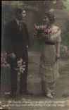 CPA FAntaisie De l'amitie d'un coeur on veut douter longtemps (couple)