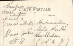 CPA FAntaisie De l'amitie d'un coeur on veut douter longtemps (couple)