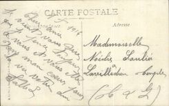 CPA FAntaisie Couple DEpuis longtemps mon coeur vous aime a la folie