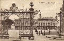 Nancy - Place Stanislas Grile de jean Lamour - CPA 