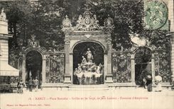 Nancy - Place Stanislas Grile en fer forges de Jean Lamour - CPA 